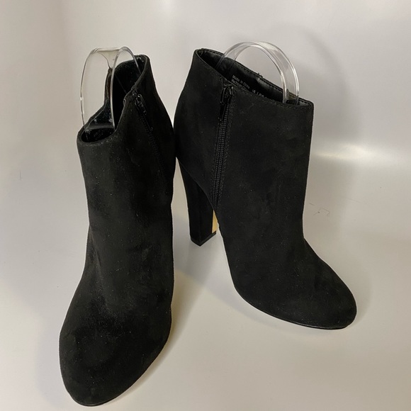 Call It Spring Black Suede Booties - Size 7 - Picture 2 of 6